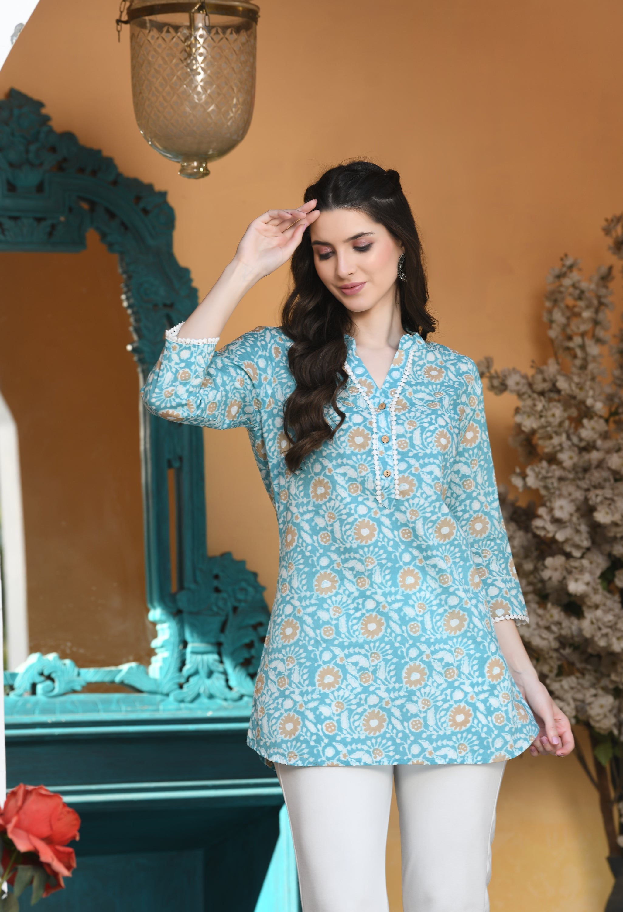 Blue Breeze Cotton Kurta