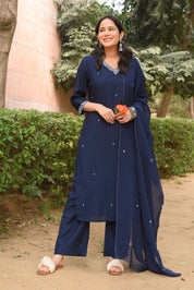 Zodiac Blue Kurta Set - House of Ayuda