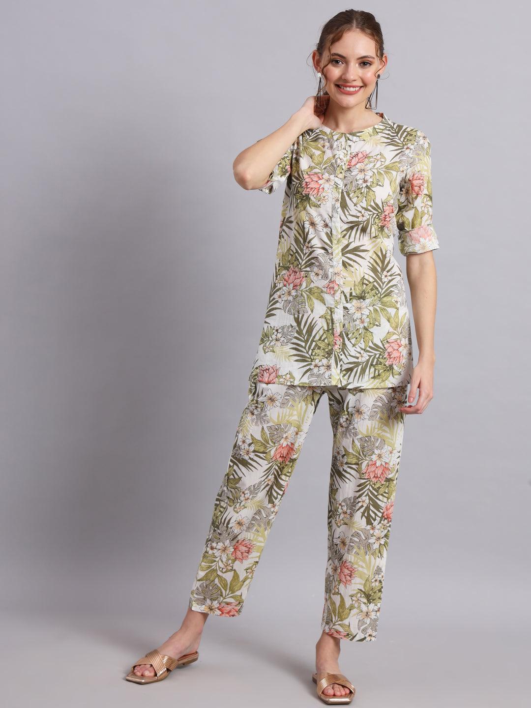 Tropical Shirt and Pant Co-ord Set - Decked Up