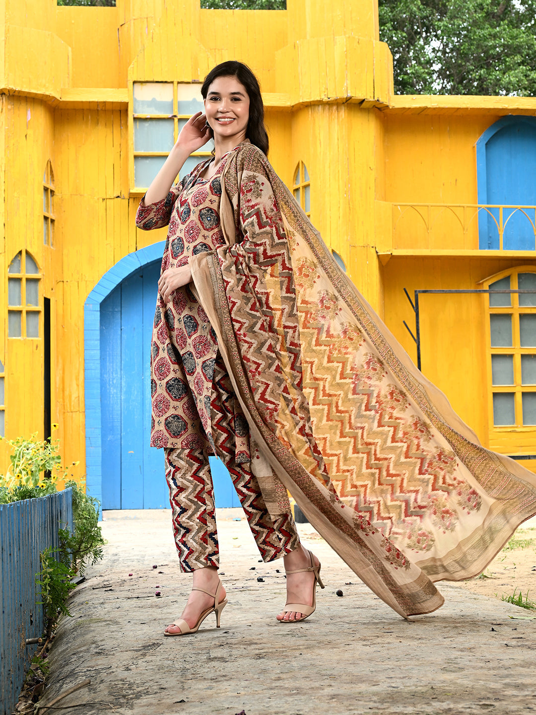 Ethnic Kurta Pant Dupatta Set