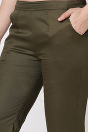 Olive Cotton Pants