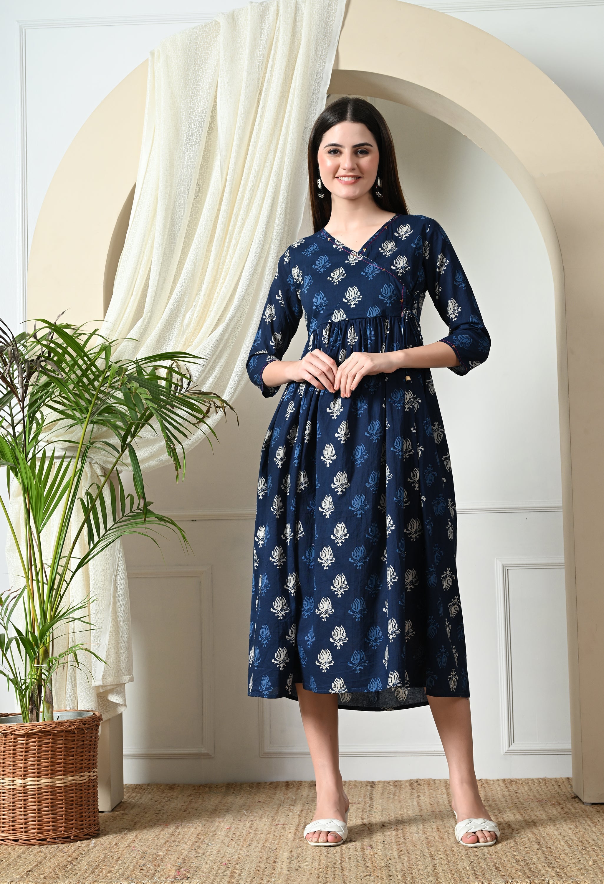 Indigo Empire Angarkha Dress