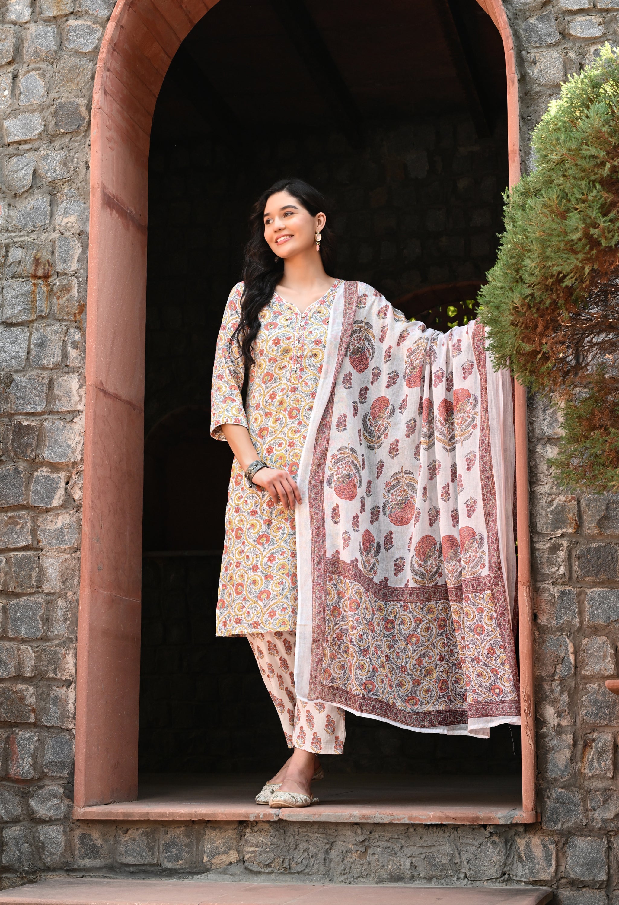 Florian Kurta Pant Dupatta Set