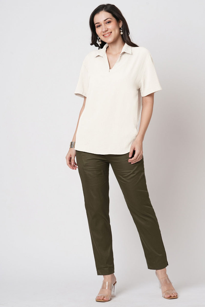 Olive Cotton Pants