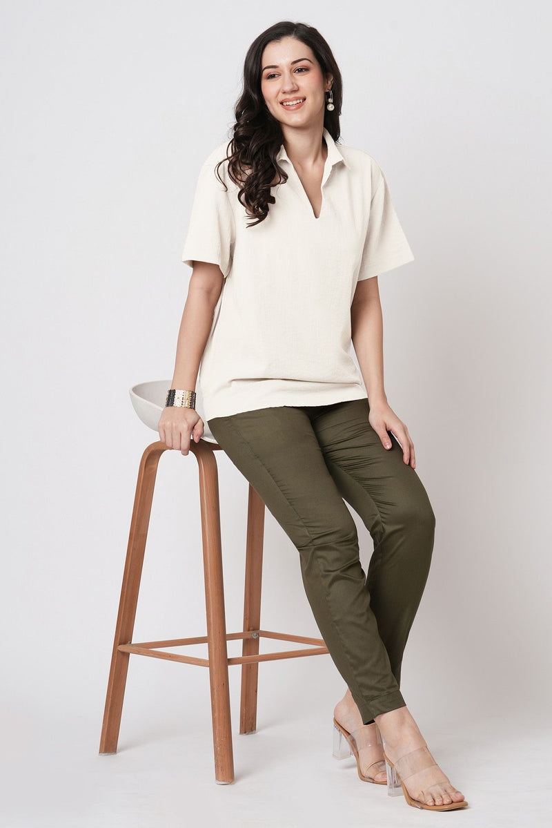 Olive Cotton Pants