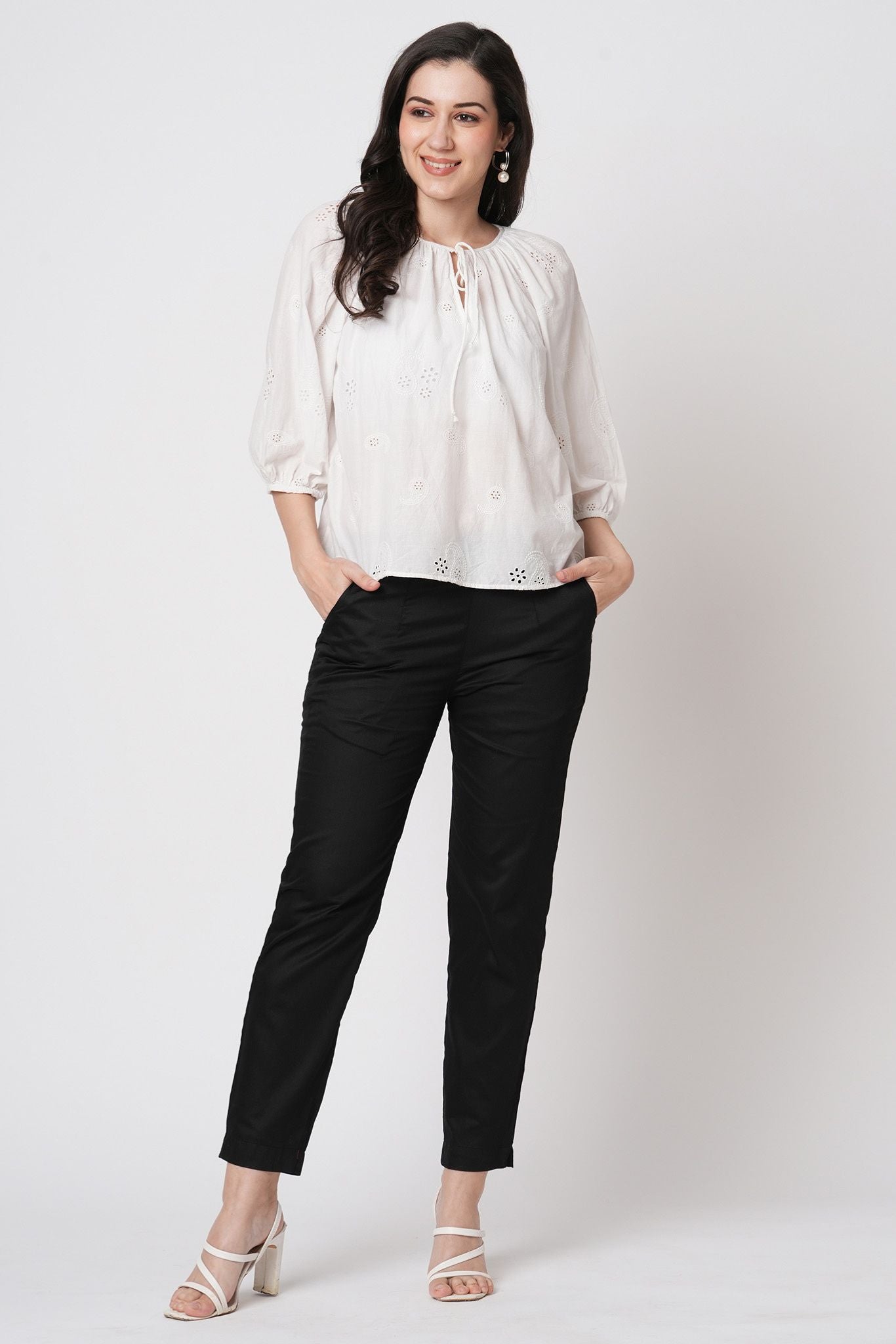 Black Cotton Pants