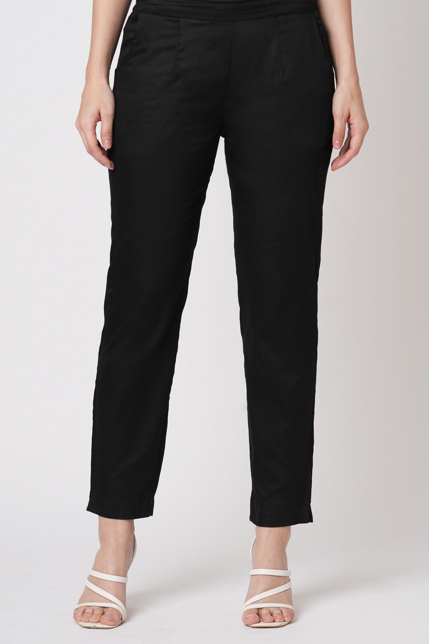 Black Cotton Pants