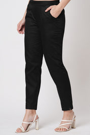 Black Cotton Pants