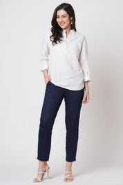 Navy Cotton Pants