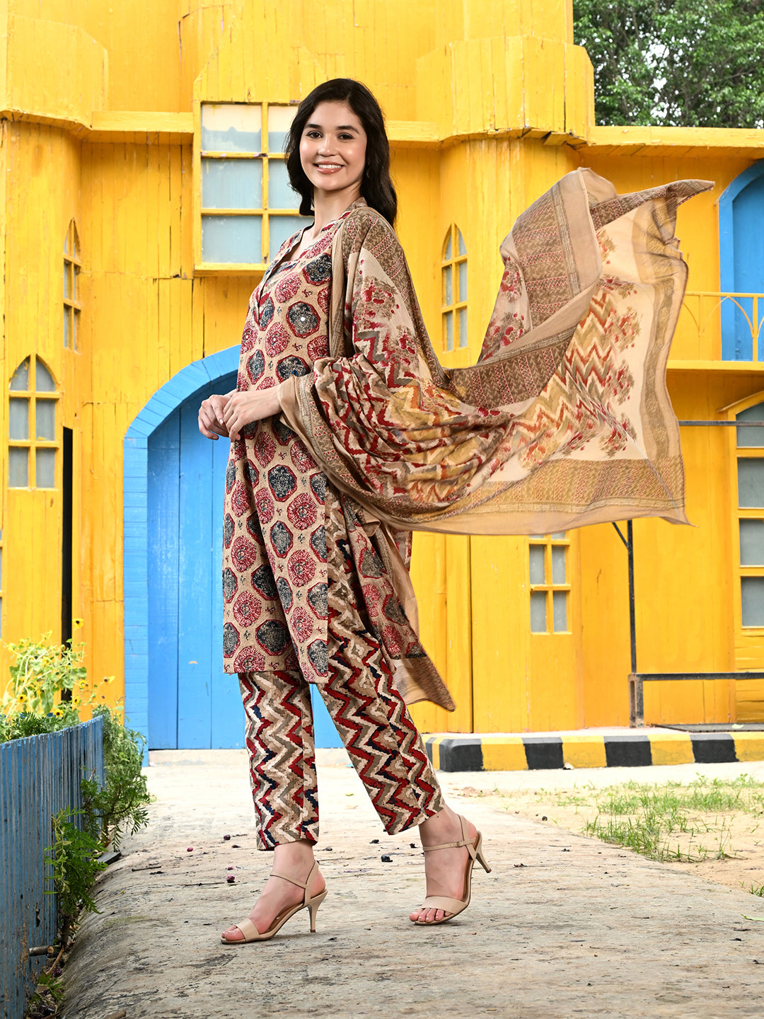 Ethnic Kurta Pant Dupatta Set