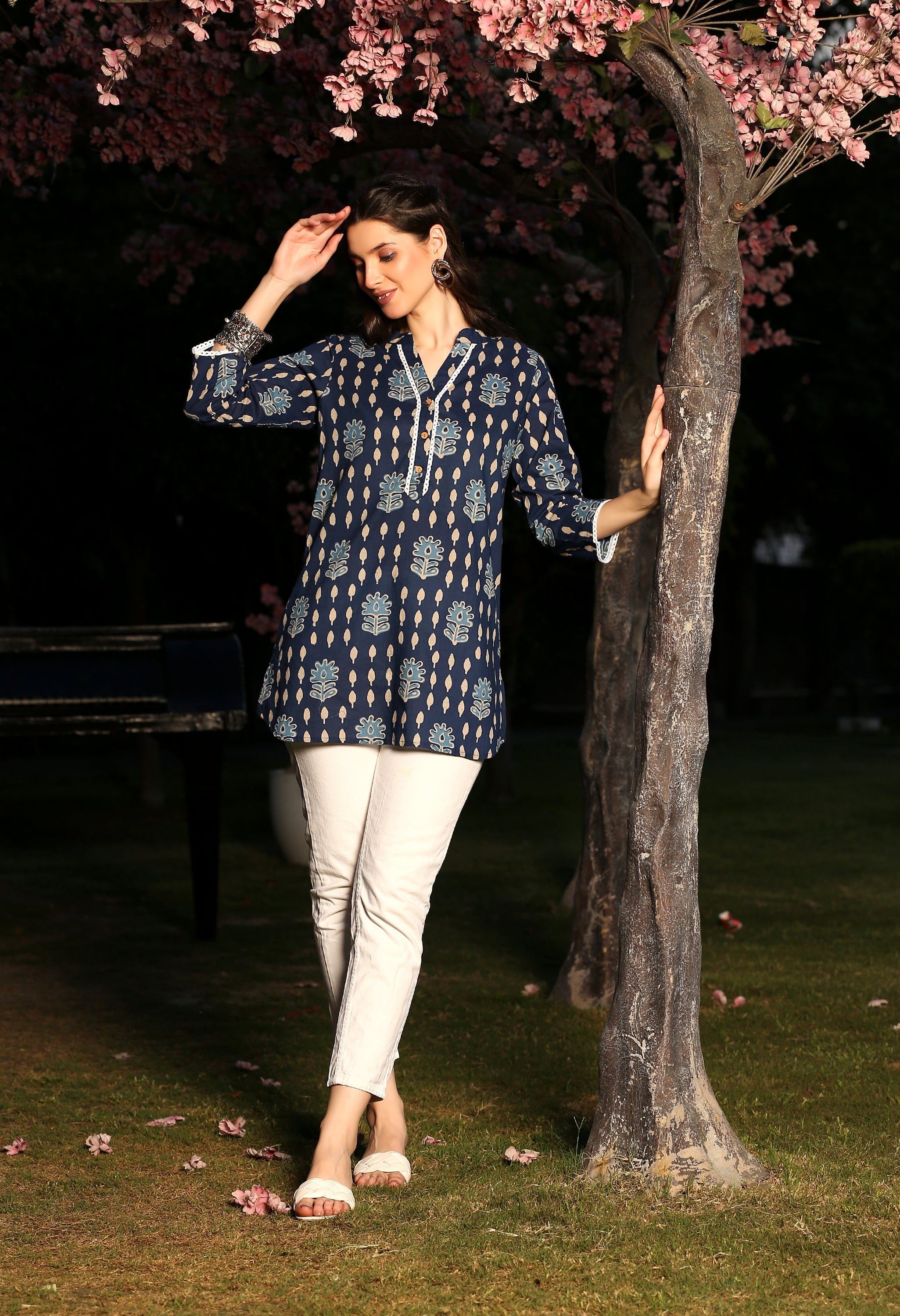 Indigo Jaipur Block Kurta