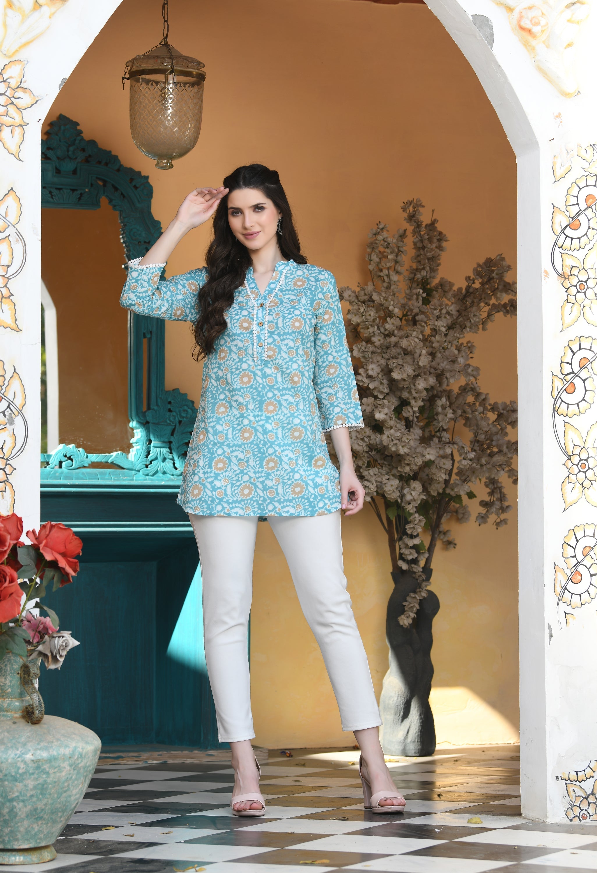 Blue Breeze Cotton Kurta