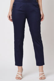 Navy Cotton Pants