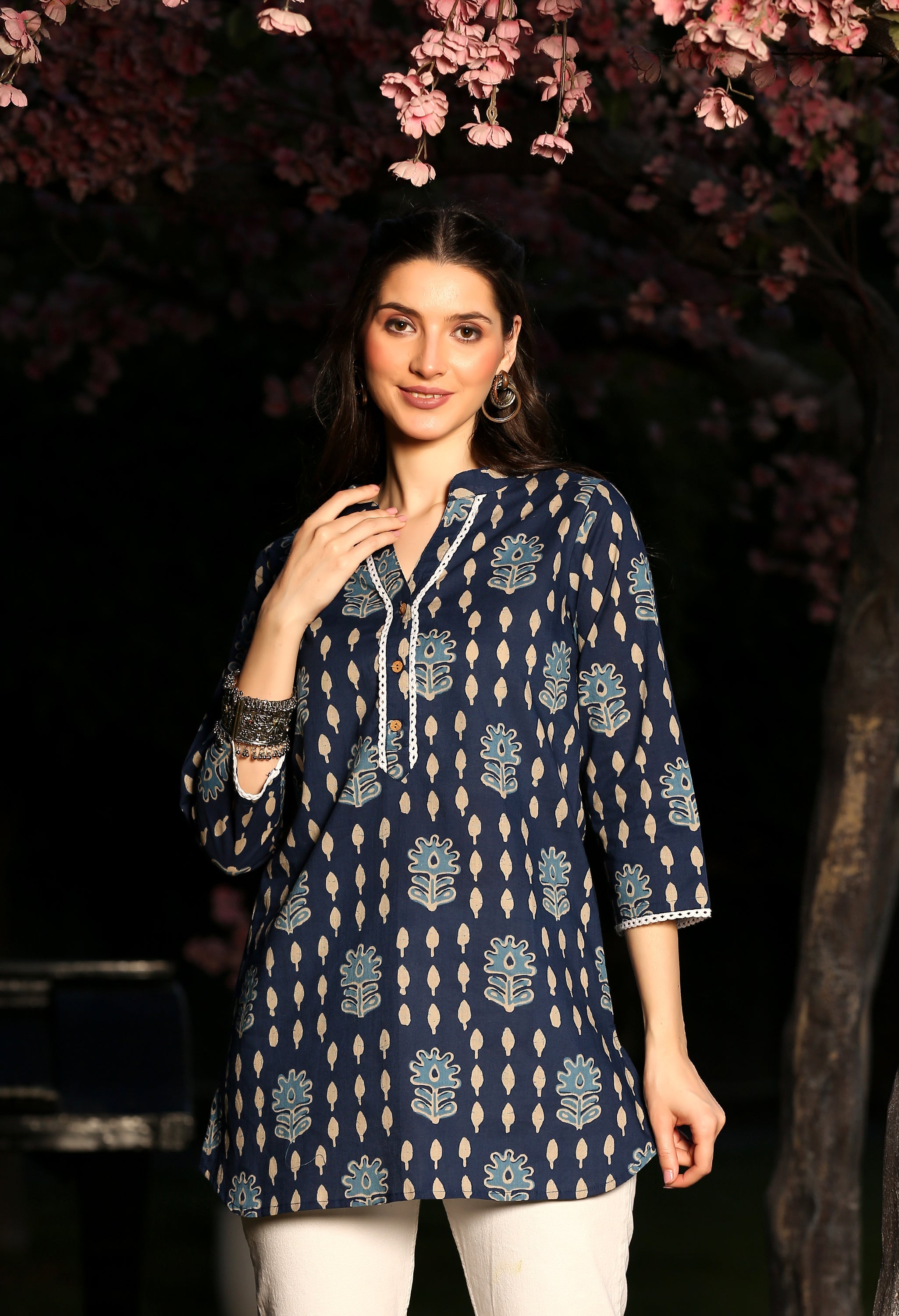 Indigo Jaipur Block Kurta