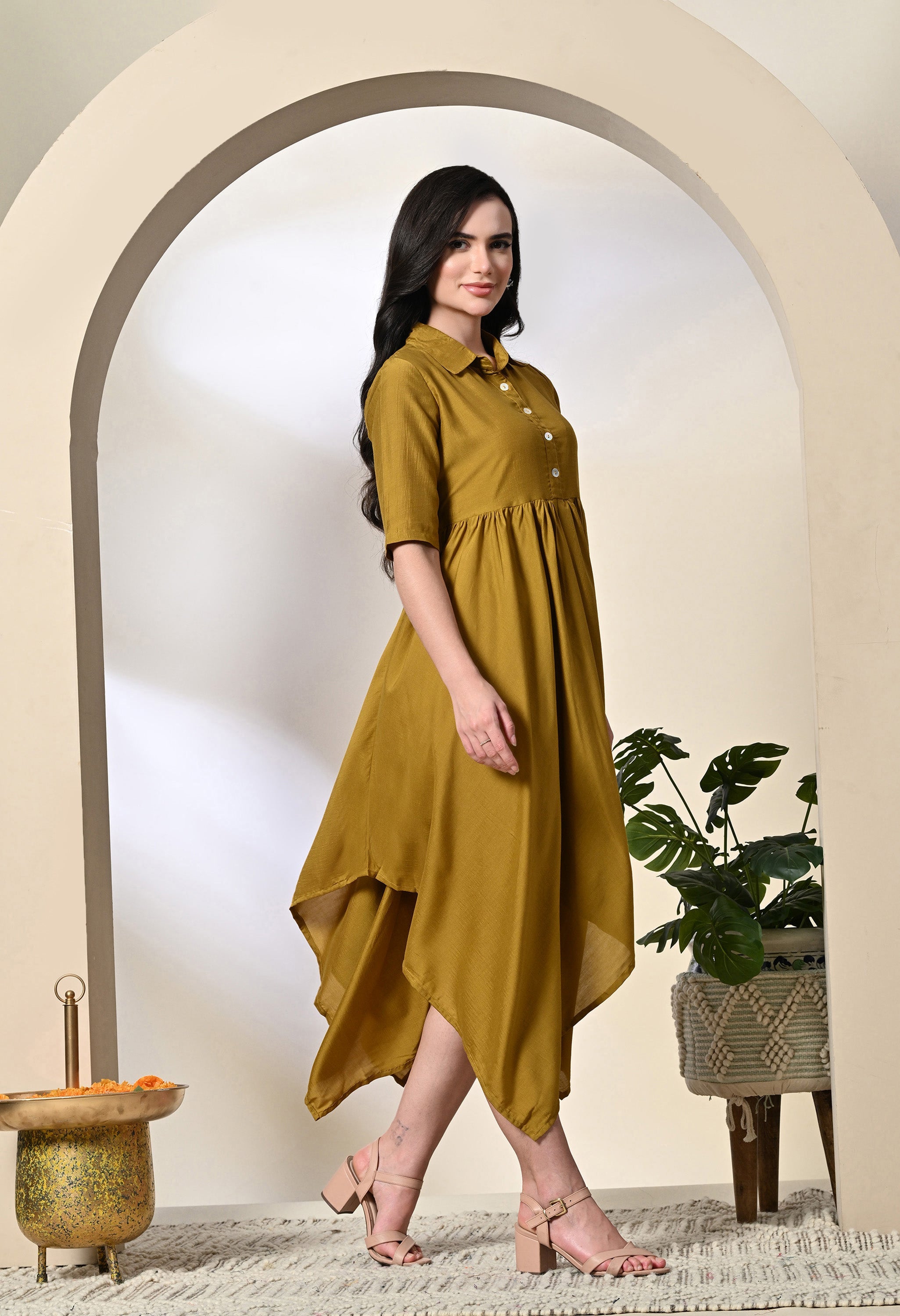 Silk Asymmetric Dress