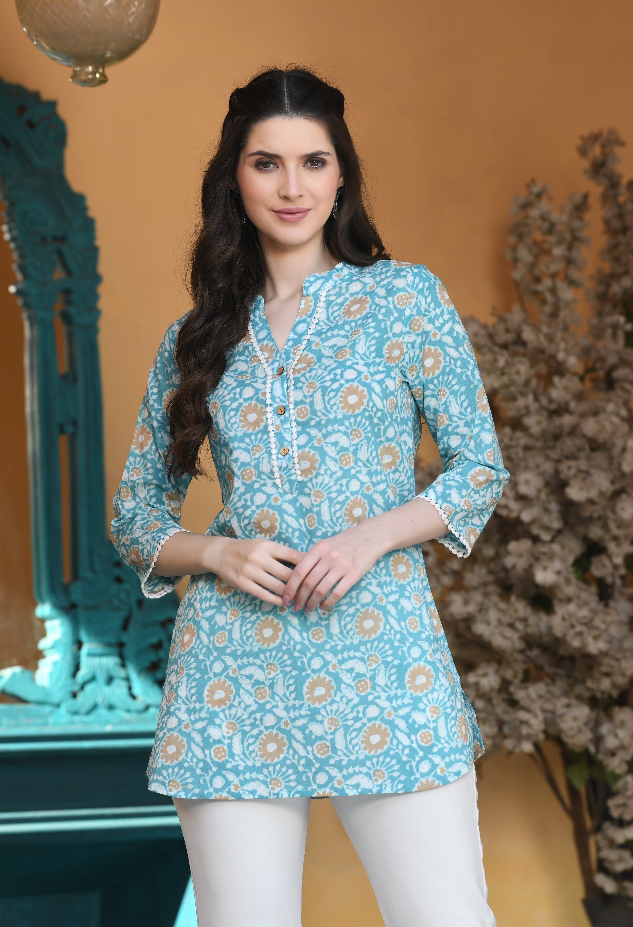 Blue Breeze Cotton Kurta