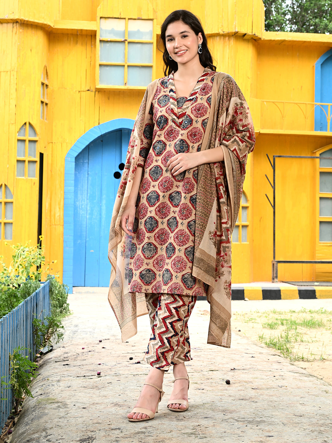 Ethnic Kurta Pant Dupatta Set