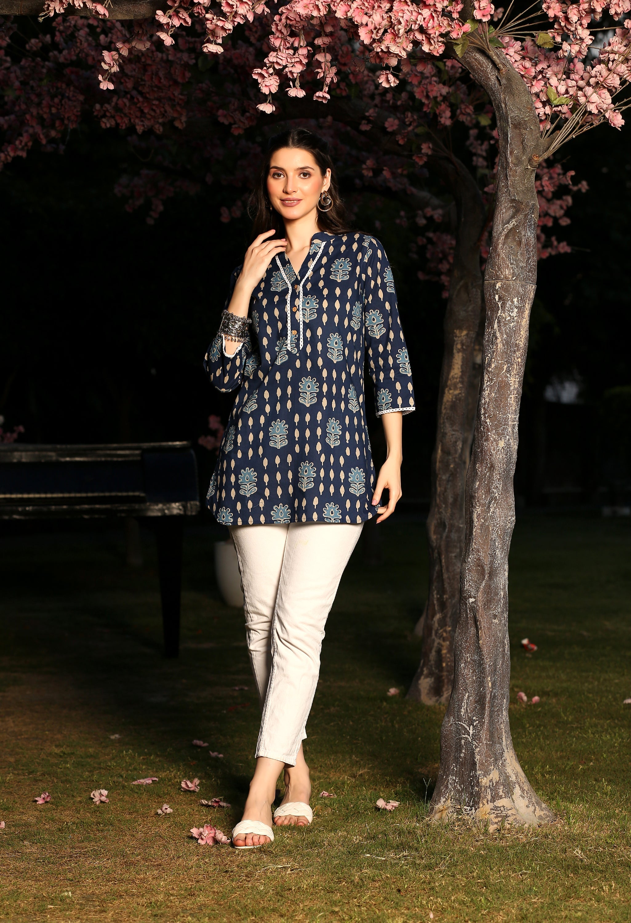 Indigo Jaipur Block Kurta