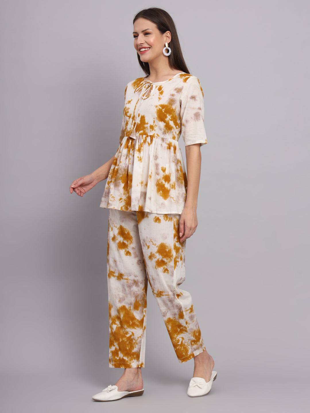 Mustard Tie-dye Co-ord Set