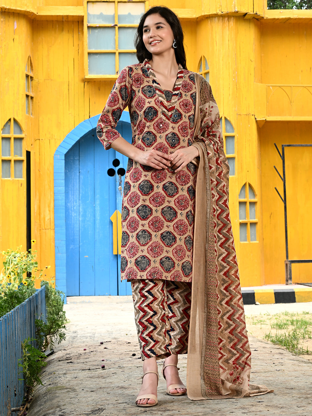 Ethnic Kurta Pant Dupatta Set