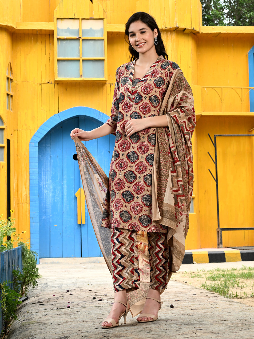 Ethnic Kurta Pant Dupatta Set