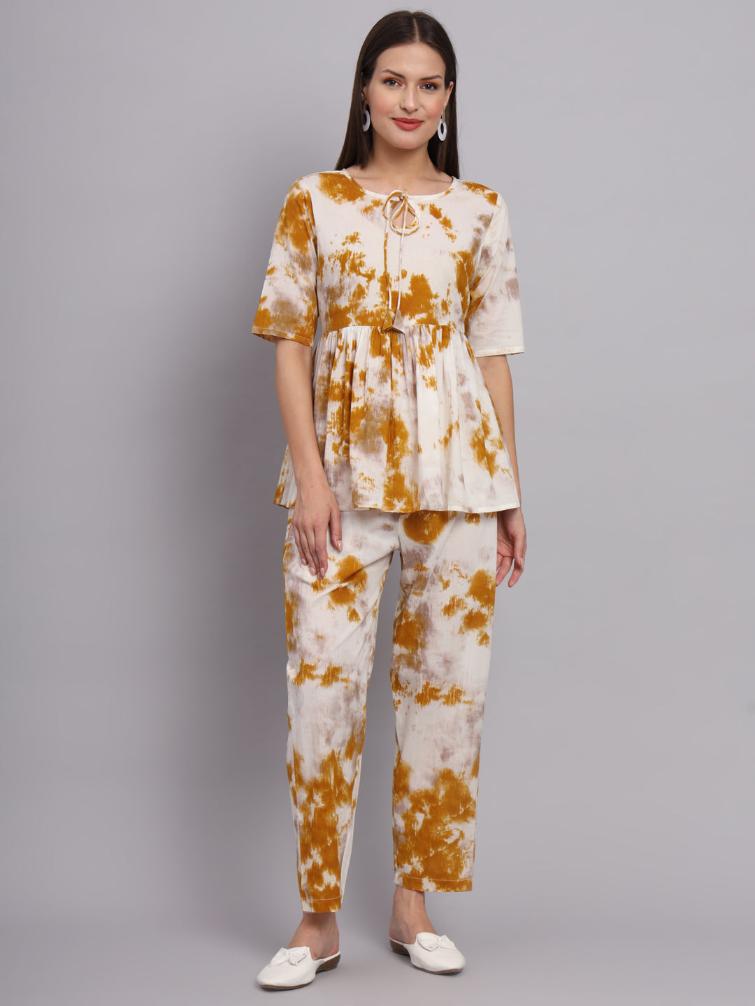 Mustard Tie-dye Co-ord Set