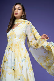 Aisha Georgette Anarkali Set - House of Ayuda