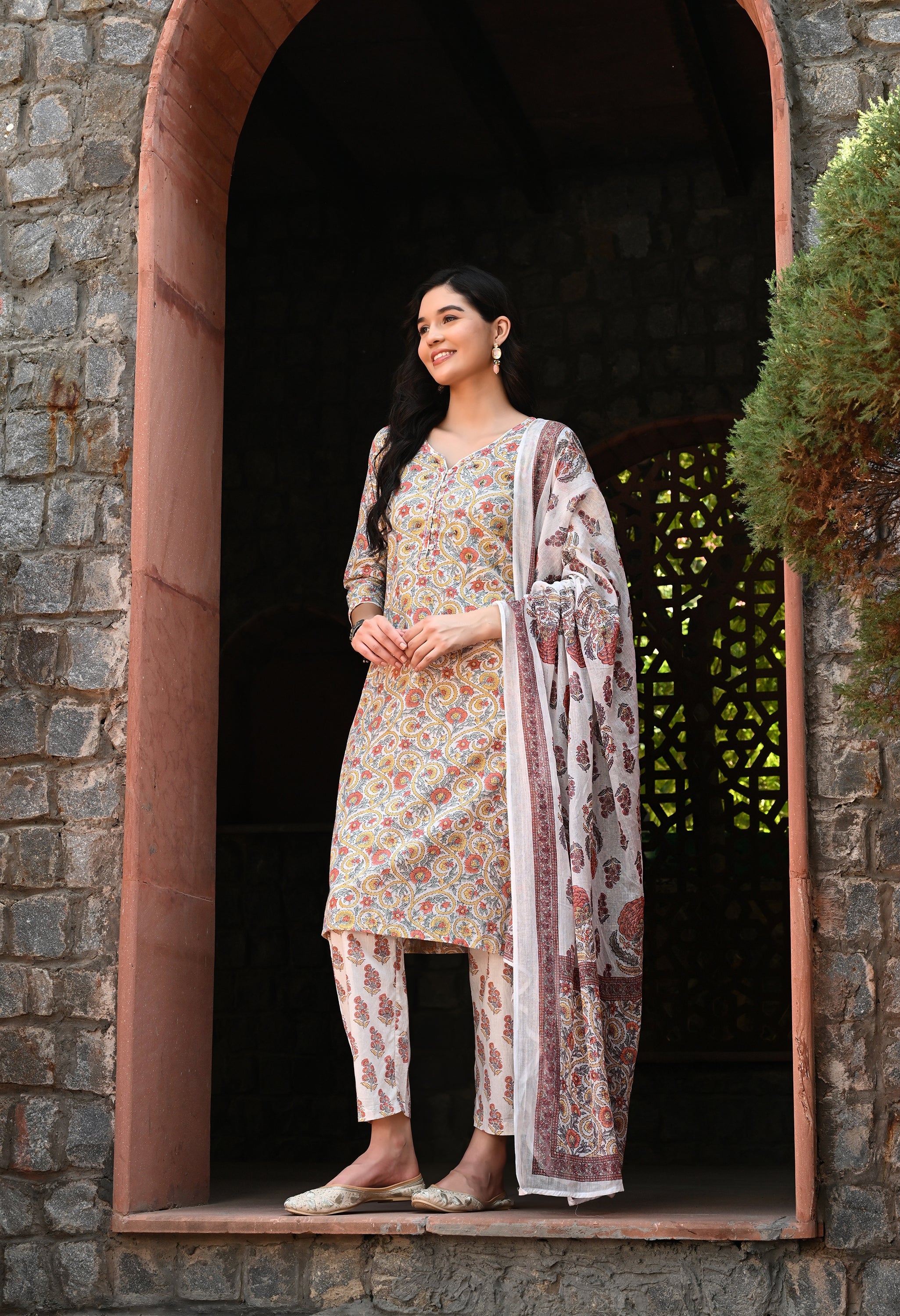 Florian Kurta Pant Dupatta Set