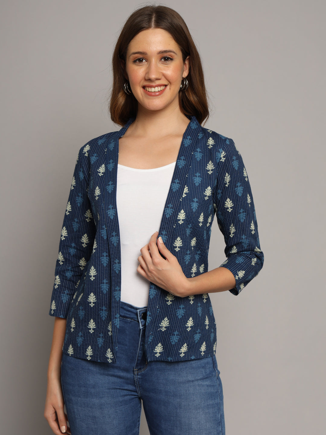 Indigo Kantha Jacket