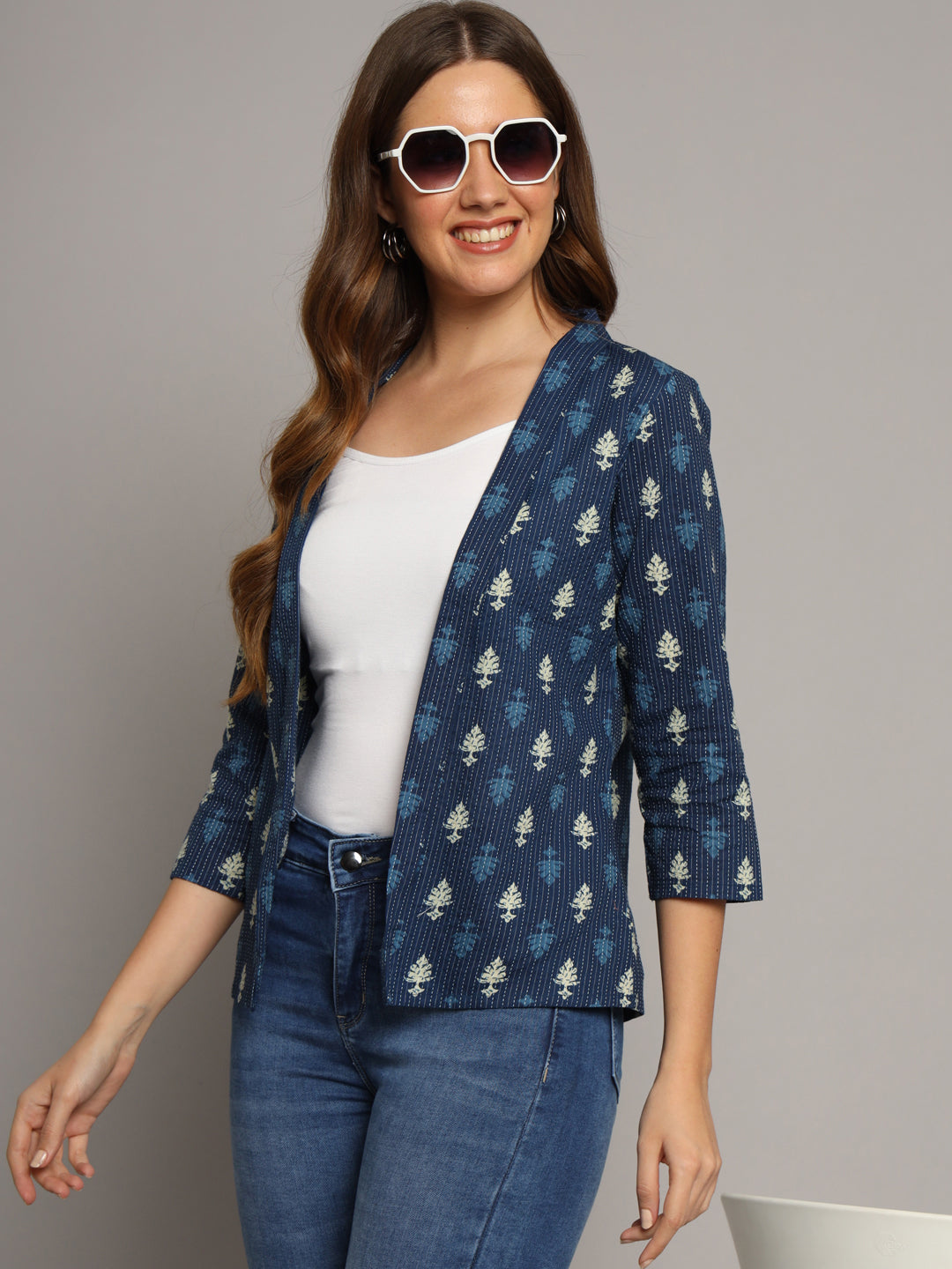 Indigo Kantha Jacket