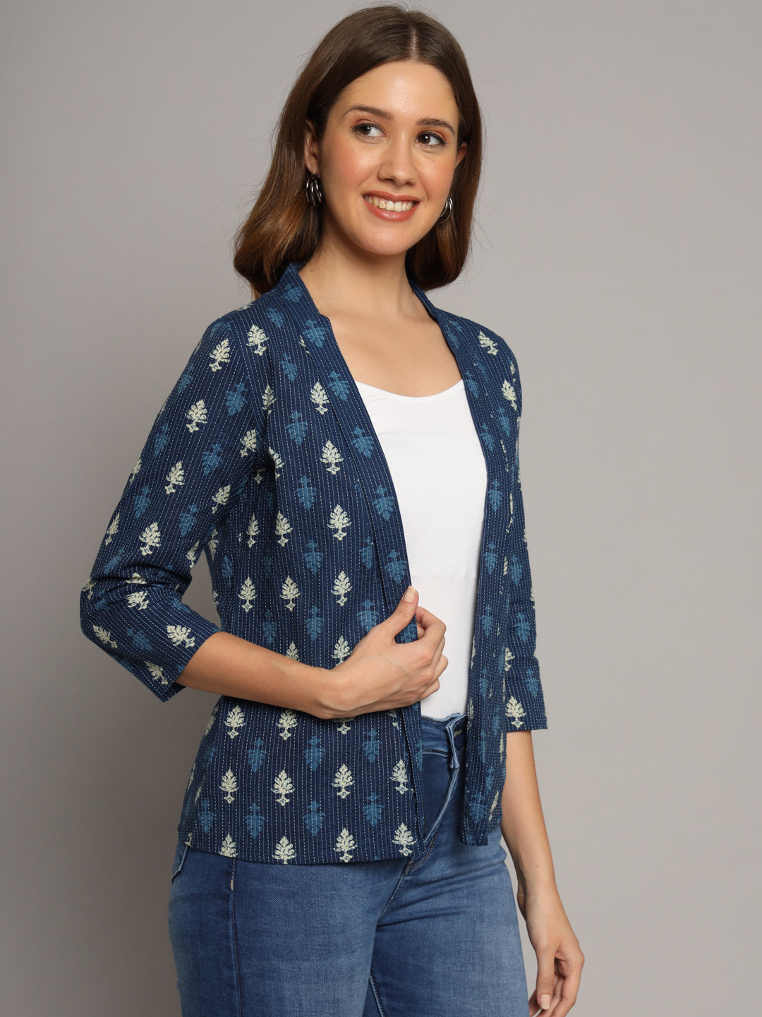 Indigo Kantha Jacket