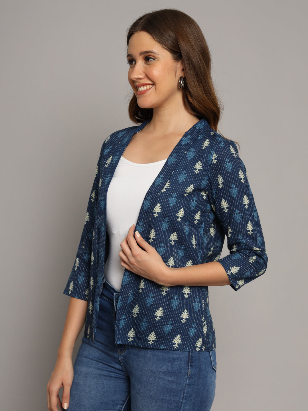 Indigo Kantha Jacket