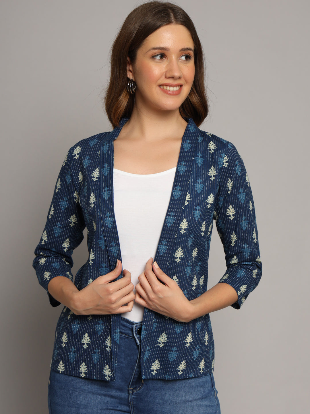 Indigo Kantha Jacket