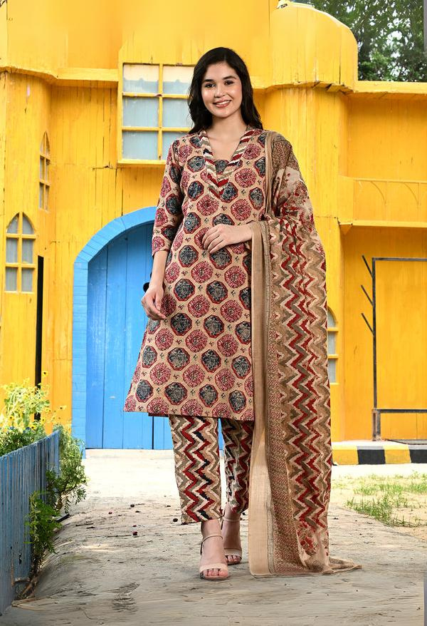 Ethnic Kurta Pant Dupatta Set