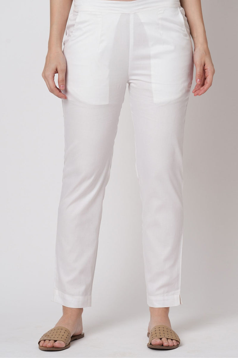 White Cotton Pants